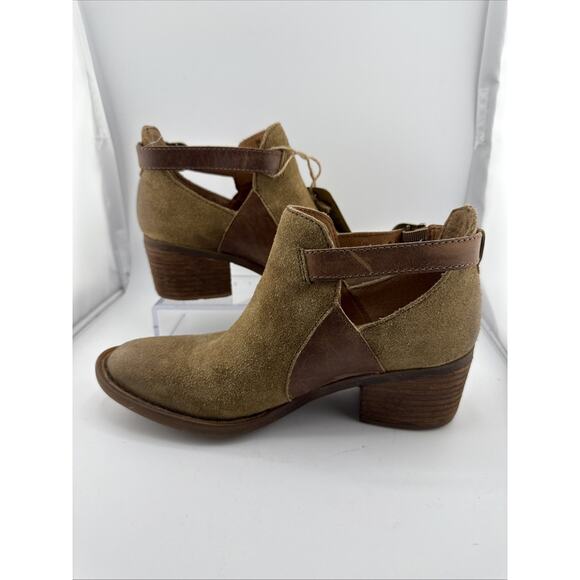 BORN Women's Size 6M Suede Leather Carin Boots TAN Ankle Bootie Buckle Strap NWT - Picture 12 of 14